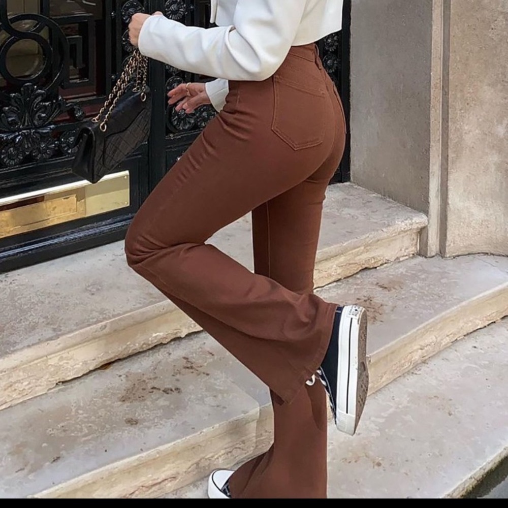 High Rise Brown Fashion Nova Flare Jeans 🤎
